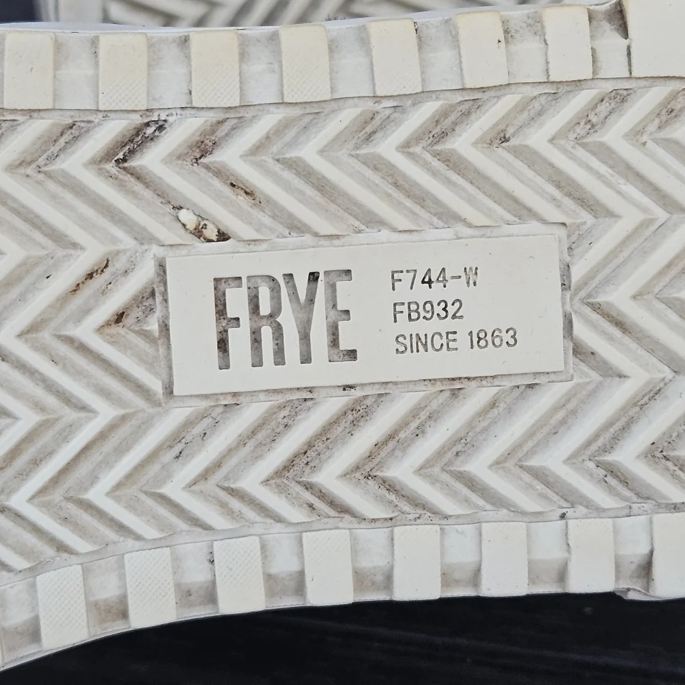 Frye Gia Side Zip Leather High Top Sneakers Silver Bronze Gold Metallic Size 8